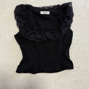 Guizio Paloma top in black xs